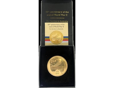60TH ANNIVERSARY OF THEEND OF WORLD WAR 11 MEDALLI...