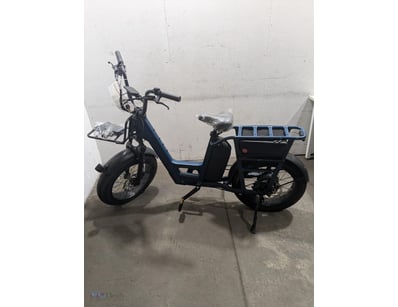 RRP $4045.00 Electric cargo scooter featuring a bl...