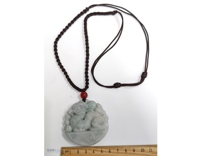 LARGE BURMA JADE DRAGON PENDANT NECKLACE

Large Pe...