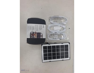 Mini USB Solar Panel, iPhone Lighting Cable x 3, T...