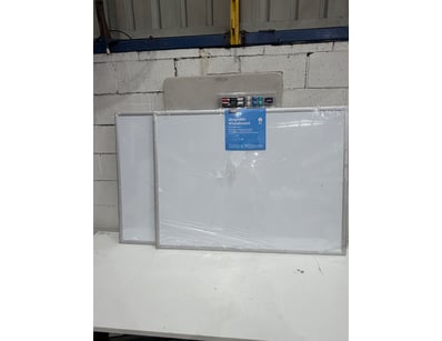 2x J.Burrows Magnetic Whiteboard 1200 x 900mm with...