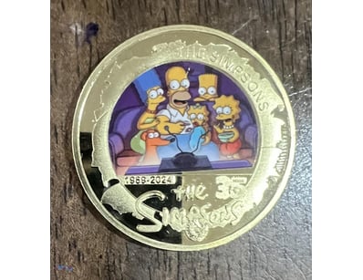 2024 SIMPSON GOLD PLATED MEDALLION SCARCE  



294...