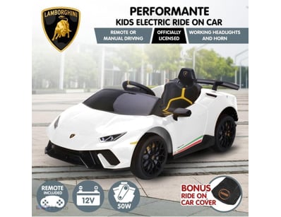 Rrp $699. Lamborghini Performante Kids Electric Ri...