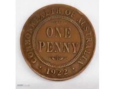 1922 AUSTRALIA KGV ONE PENNY   



294201+23