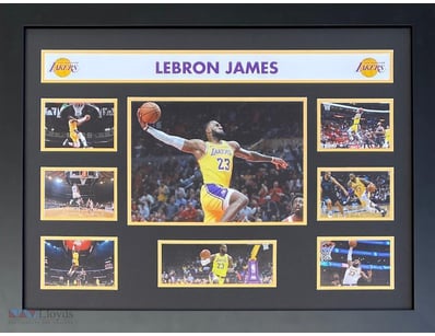 LEBRON JAMES PHOTOGRAPHIC COLLAGE 

Framed Using D...