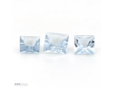 2.88CT TSW X 3, NATURAL BERYL AQUAMARINES     

Pr...