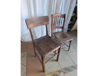 X2 Chairs, Timber Style, Brown Finish

SOLD AS LOT...