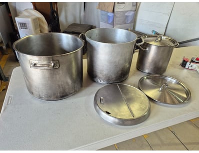 Pots, S/Steel, Various Sizes

SOLD AS LOT


