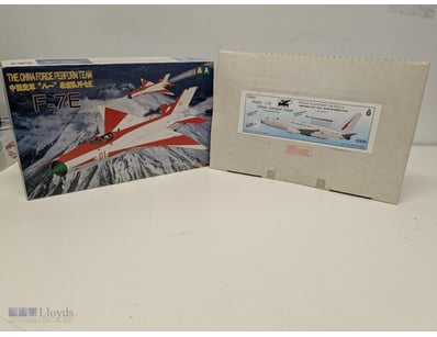 LOT OF 2 UNASSEMBLED AIRCRAFT MODEL KITS - F-7E FI...