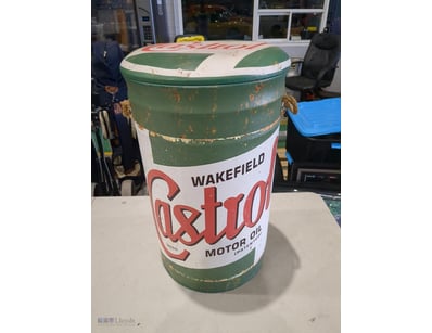 Vintage Wakefield Castrol Motor Oil cylindrical st...