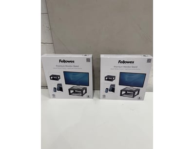2x Fellowes Premium Monitor Stand. Features adjust...