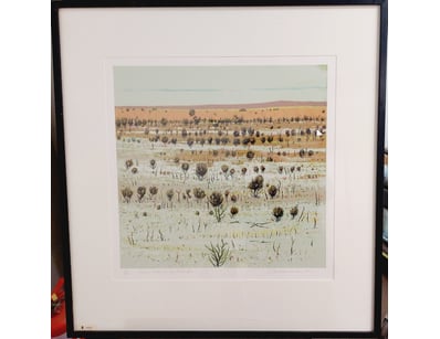 "RED HILLS AND MULGA" - SIGNED LIMITED EDITION LAN...
