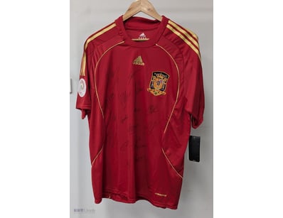 HAND SIGNED X16 PLAYERS SPAIN UEFA EURO 2008 WINNE...
