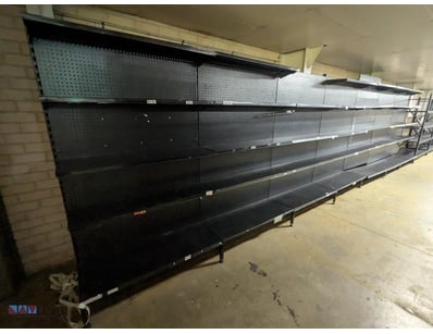 "Retail Display Shelving - Gondola style, black st...
