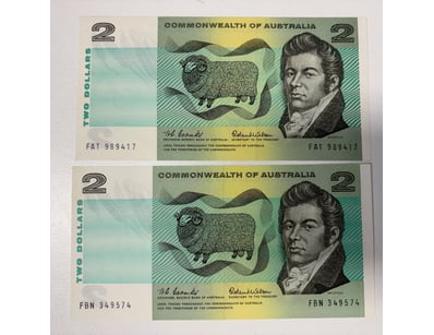 AUSTRALIAN $2 BANKNOTES COLLECTION

X2 R81 (AUNC...