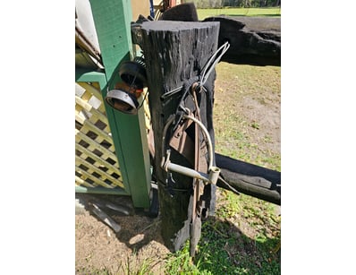 Metal horse equipment and lantern

Sold as lot

On...