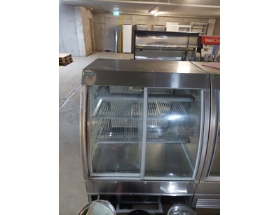 Cossiga commercial refrigerated curved glass displ...
