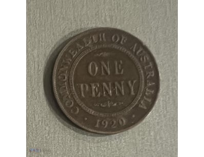 1920 AUSTRALIA KGV ONE PENNY SCARCE  



294218+26