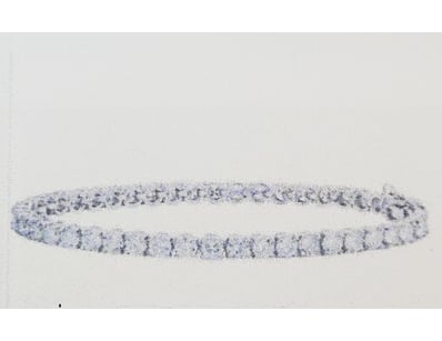 1.0CT NATURAL DIAMOND PLATINUM TENNIS BRACELET F/G...
