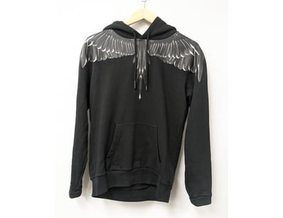 MARCELO BURLON COUNTY OF MILAN BLACK WINGS HOODIE,...