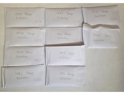 STAMPS, 1970S AUSTRALIAN STAMPS 10 ENVELOPES

Cond...