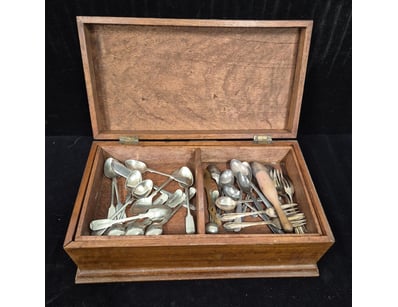 COLLECTION OF SILVER CUTTLERY

Condition: Good -...