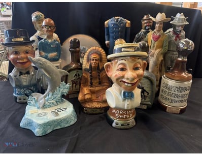 CERAMIC LIQUOR DECANTERS AND CHARACTER JUGS COLLEC...