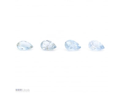 4.44CT TSW X 4, NATURAL BERYL AQUAMARINES     

Pe...