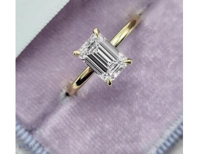 1.0CTW GRA   MOISSANITE RING IN 925 STERLING SILVE...
