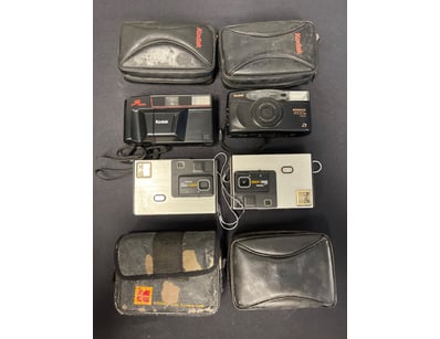 VINTAGE KODAK COMPACT CAMERA COLLECTION - SIX MODE...
