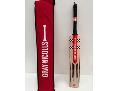 Gray Nicolls  cricket bat featuring a natural wood...