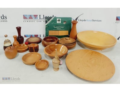 ASSORTED WOODEN ITEMS INCLUDING, HUON PINE APPLE, ...