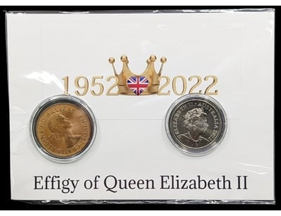 AUSTRALIAN 1952-2022 PENNY AND TWENTY CENT COINS O...