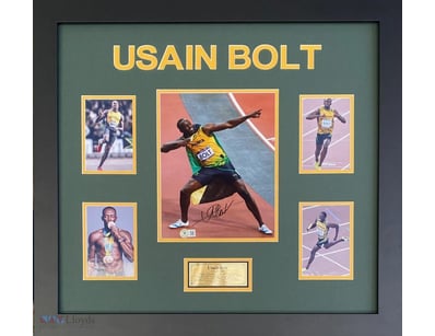 USAIN BOLT PERSOANLLY SIGNED 10" X 8" PHOTOGRAPH -...