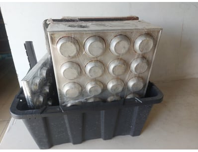 Assorted Lot of Stainless Steel muffin Pans, 1 Ena...
