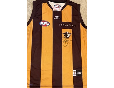 LANCE 'BUDDY' FRANKLIN SIGNED HAWTHORN GUERNSEY 

...