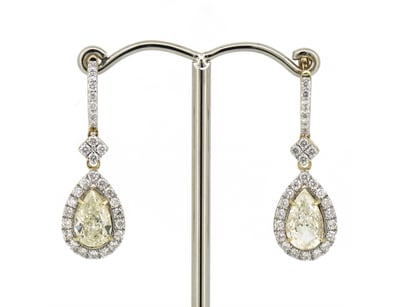 14K YELLOW GOLD, FANCY YELLOW DIAMOND AND DIAMOND,...