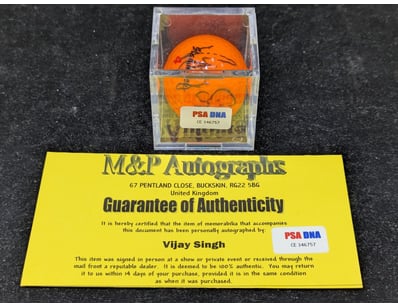 VIJAY SINGH SIGNED GOLF BALL

Psa #Ce346757

C...
