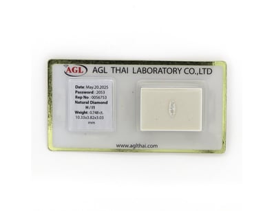 0.748CT CERTIFIED, NATURAL DIAMOND     

Marquise ...