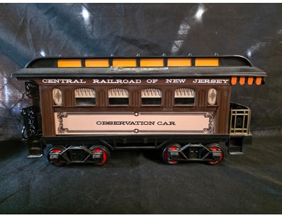 CENTRAL RAILROAD OF NEW JERSEY OBSERVATION CAR MOD...