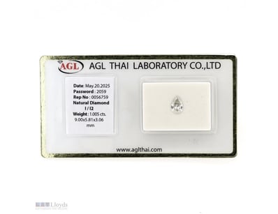 1.005CT CERTIFIED, NATURAL DIAMOND     

Pear Bril...