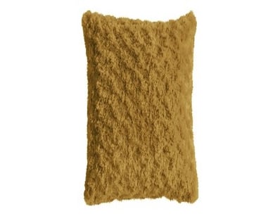 RRP: $399, Woodlander Faux Fur Cushion Ochre 450x4...