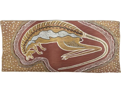 ABORIGINAL BARK PAINTING - CROCODILE DREAMING

I...