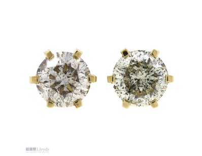 14K YELLOW GOLD AND 3.11CT TDW DIAMOND, SOLITAIRE ...