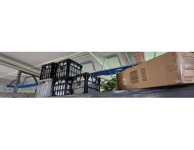 Assorted lot, includes pole stands and artificial ...
