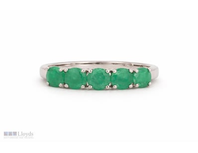 NATURAL ZAMBIAN EMERALD RING ON 925 SILVER - WITH ...