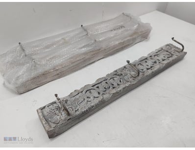 set of 3x of decorative 92cmW x 13cmH Timber coat ...