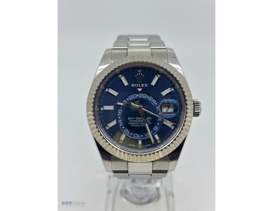 ROLEX SKY-DWELLER STAINLESS STEEL WRISTWATCH WITH ...