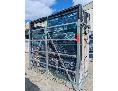 Assorted Stillage of Aluminium Chain Glass Windows...
