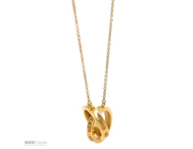 TIFFANY & CO. 18CT YELLOW GOLD INTERLOCKING CIRCLE...